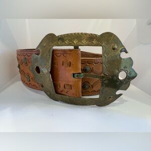 Brass & Leather Belt